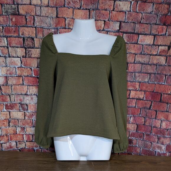 NWOT Madewell Crepe Square-Neck Puff-Sleeve Top Size XS - Picture 5 of 5